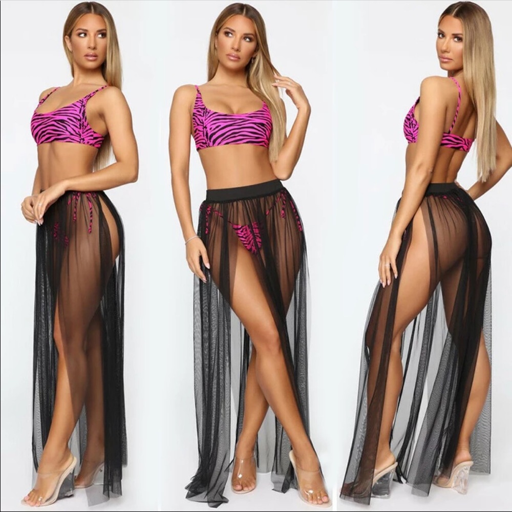 Sexy sheer Bikini cover-up/skirt